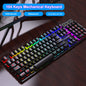 104 Keys Mechanical  Wired Gaming Keyboard for Laptop Desktop Ergonomics RGB Backlit LED Keycaps