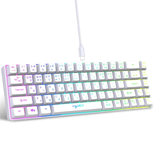 68-Key USB Wired Gaming Keyboard with 20 RGB Backlight Modes