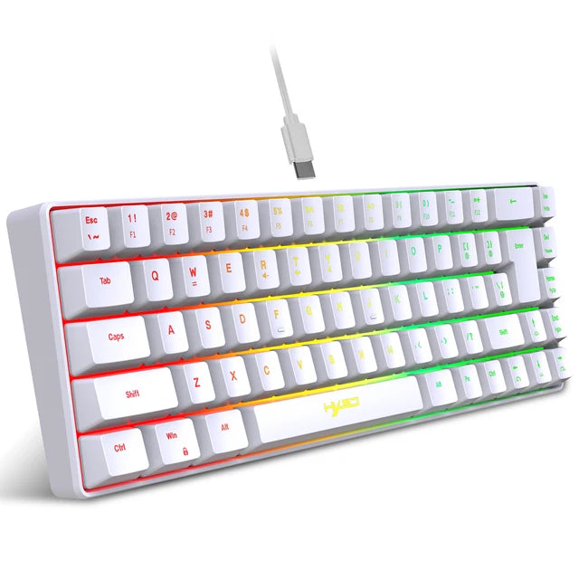 68-Key USB Wired Gaming Keyboard with 20 RGB Backlight Modes