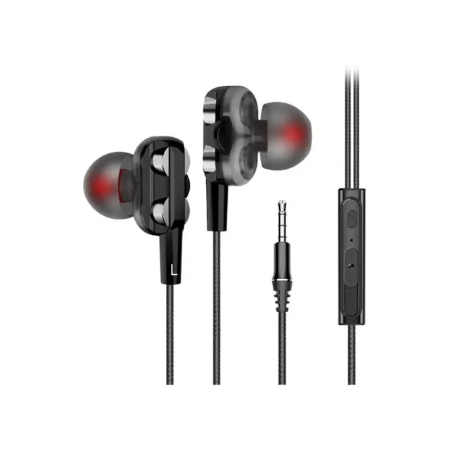 In-Ear Stereo Sleep Earphones with Mic, 3.5mm Wired Bass Sport Earbuds