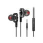 In-Ear Stereo Sleep Earphones with Mic, 3.5mm Wired Bass Sport Earbuds