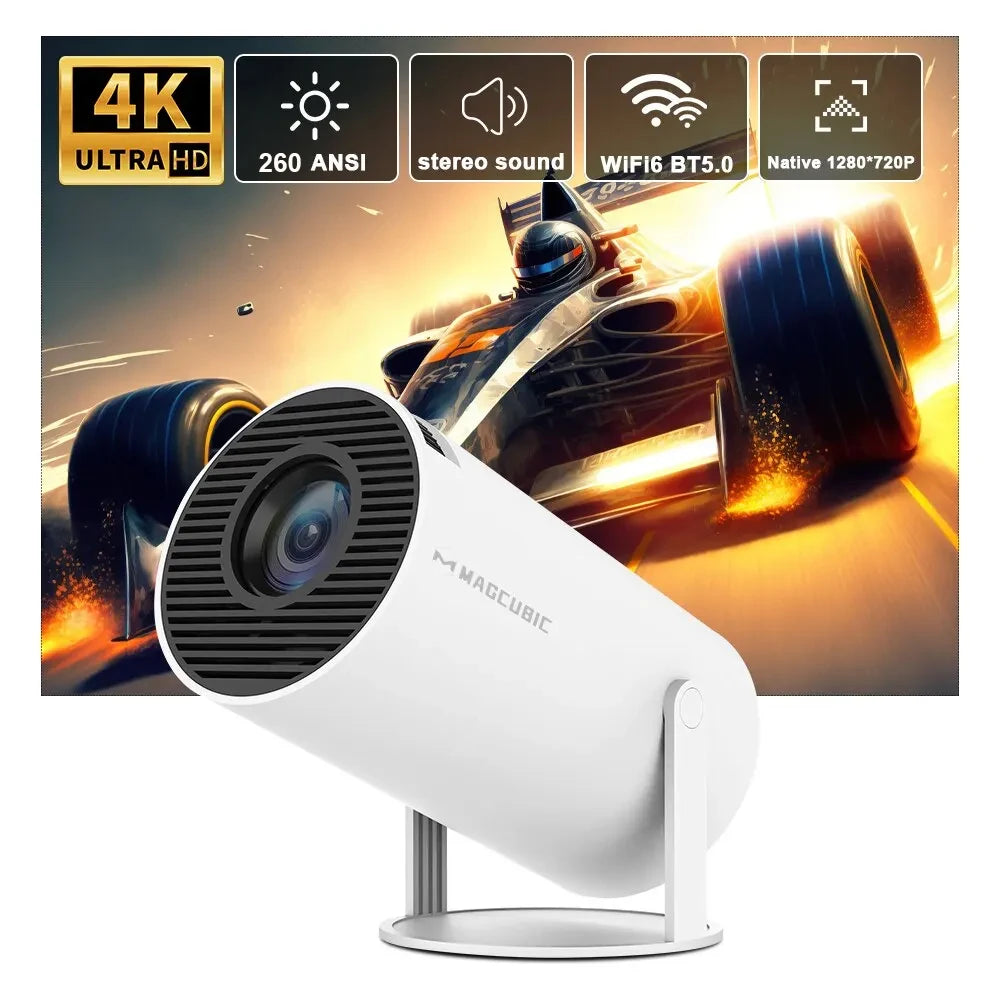 Magcubic HY300 Pro 4K Projector - Android 11, Dual WiFi 6, 260 ANSI, Allwinner H713, BT 5.0, 1080P, 1280x720P, Home & Outdoor Cinema