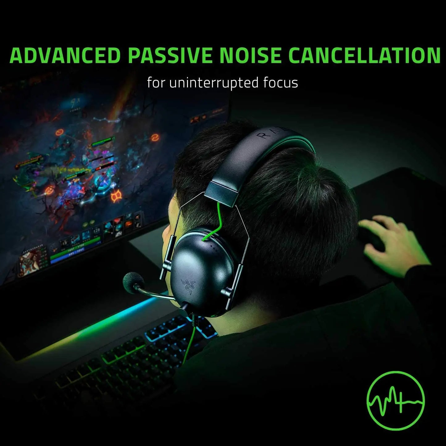 Razer BlackShark V2 X Wired Gaming Headset: 7.1 Surround Sound