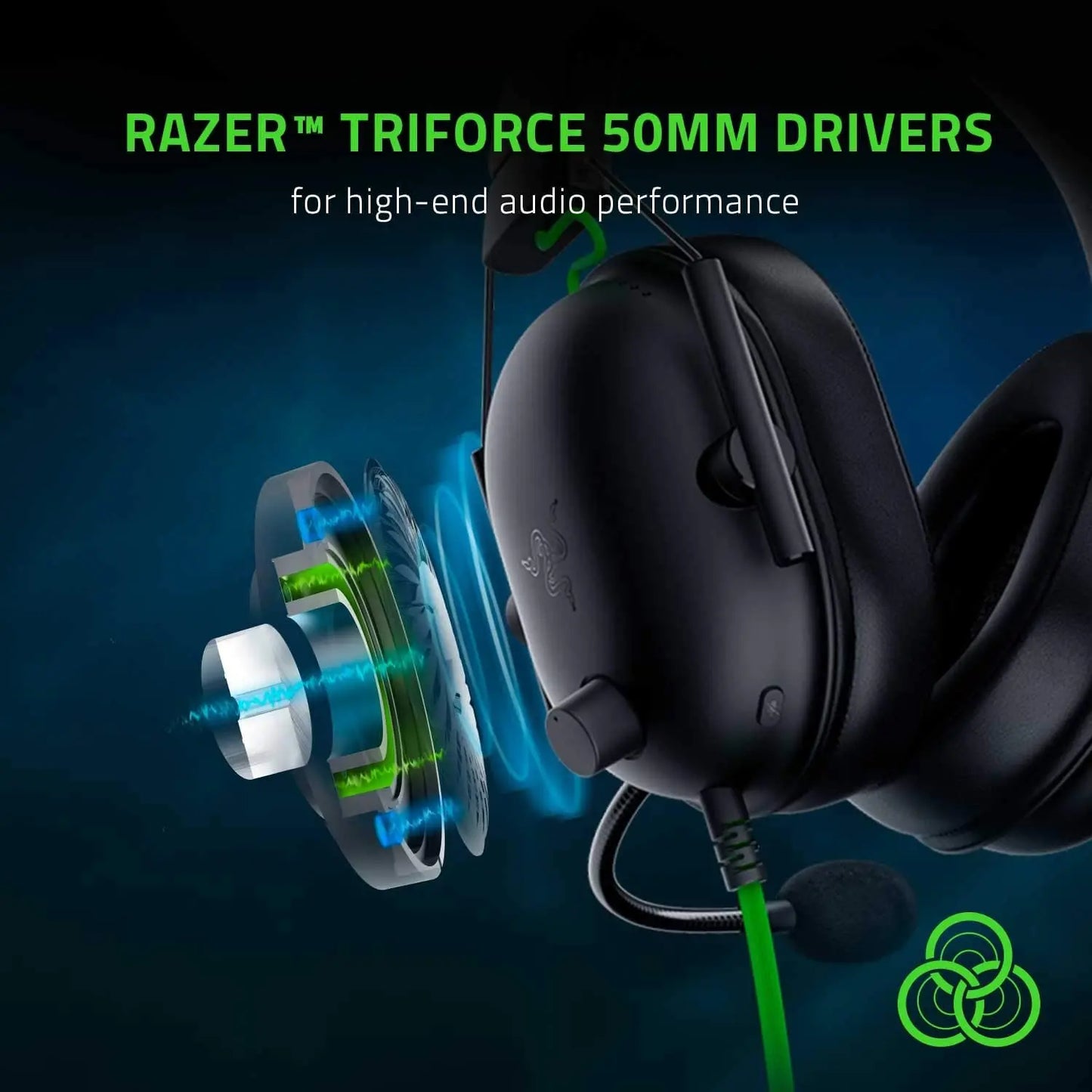 Razer BlackShark V2 X Wired Gaming Headset: 7.1 Surround Sound