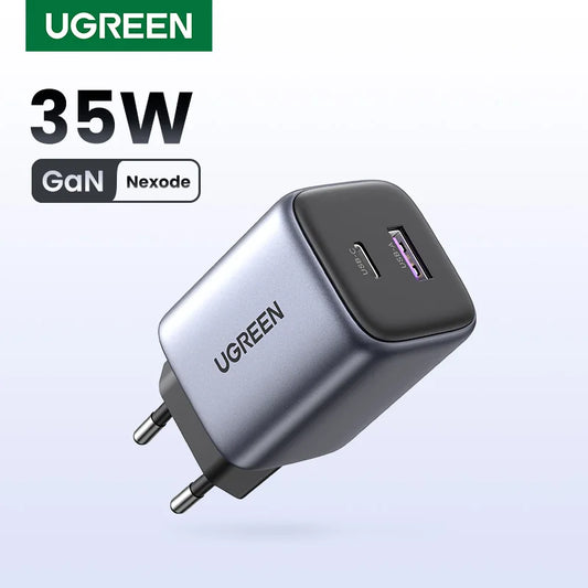 UGREEN GaN 35W Charger USB Charger PD3.0 QC3.0 Quick Charger For iPhone 15 14 13 Pro Samsung Xiaomi iPad Pro USB C Fast Charger