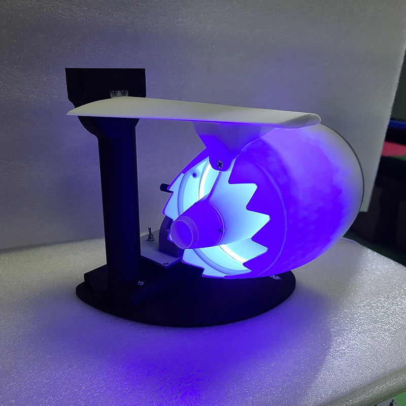 Compact USB JetFan Desktop Turbofan with Humidifier & Blue LED Light