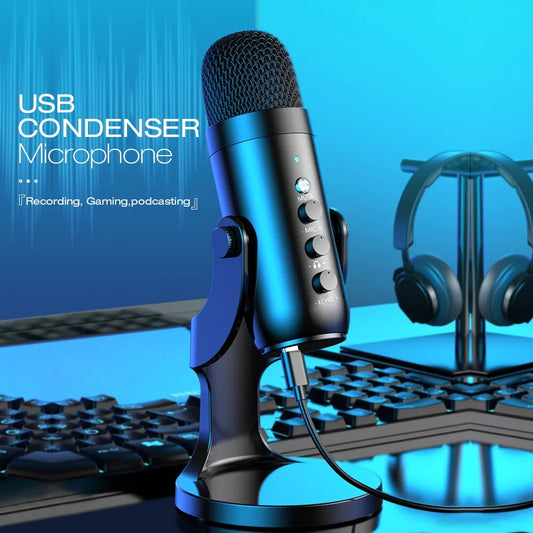 USB Condenser Microphone for PC/Mac, Gaming, Streaming & Podcasting with Headphone Output